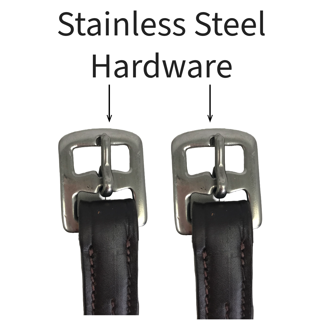 Shop Paris Tack Double Layer Schooling 7/8" Wide English Stirrup Leathers with Stainless Steel Hardware for Daily Use-Pair