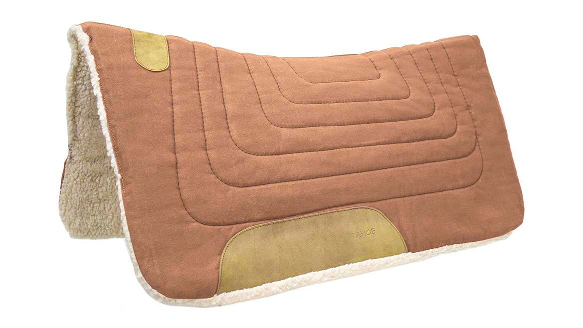 Tahoe Tack Western Canvas Contoured Wool Felt Extra Comfort Saddle Pad