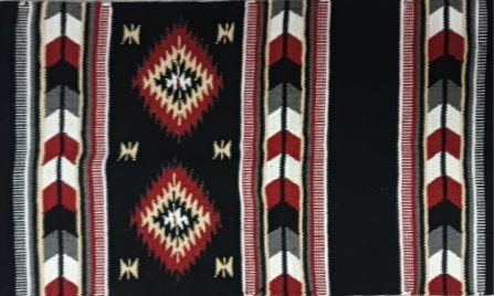 Navajo and Arrows Design Contour Fit NZ Wool Western Saddle Pad with Memory Wool Felt 1" Thick Bottom and 34" X 38" by Tahoe Tack
