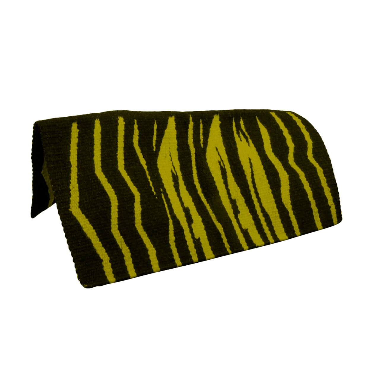 Tahoe Tack Zebra Print 34" x 36" Handwoven Solid Wool Saddle Blankets black yellow