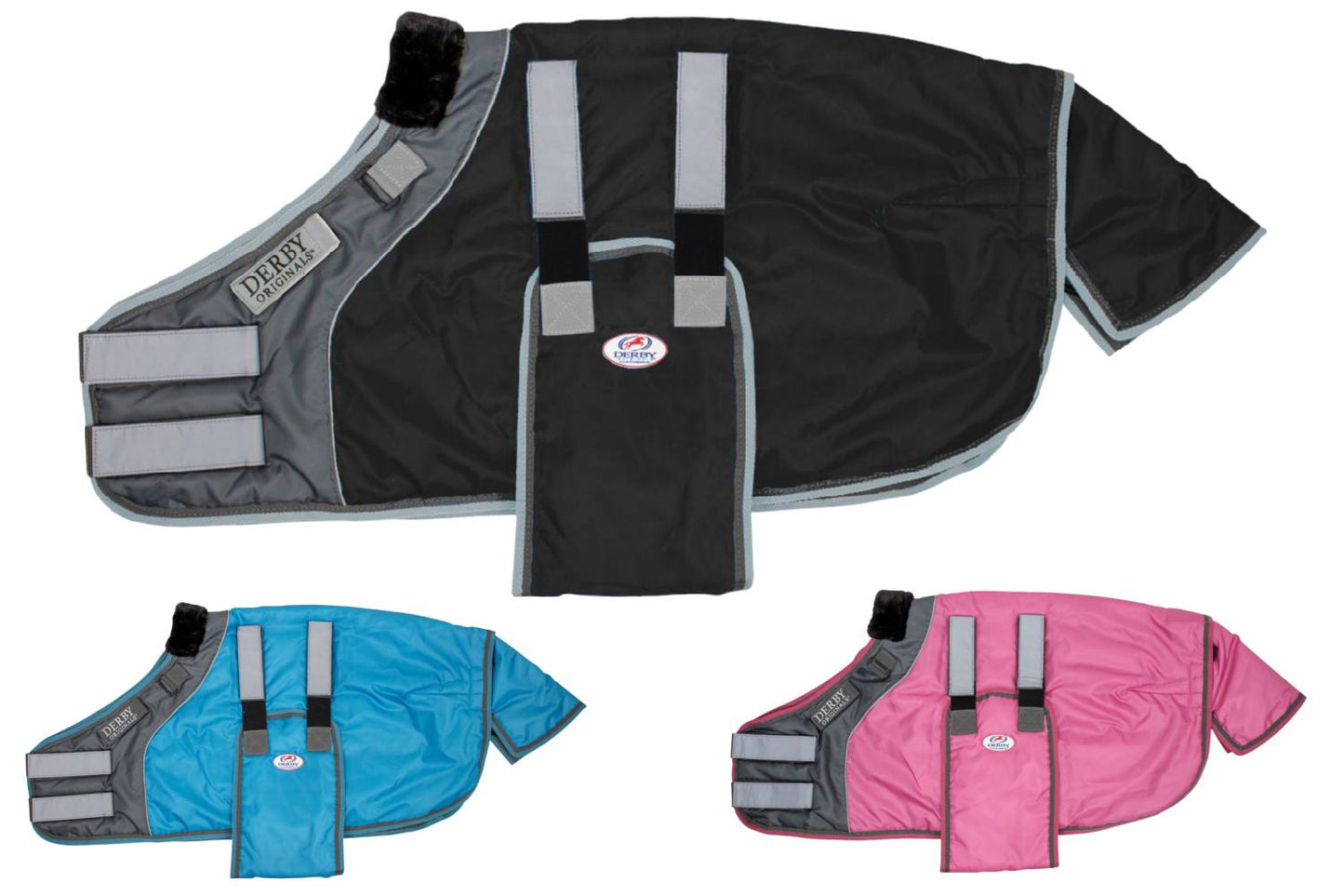 Derby Originals No-Hardware Foal & Mini Horse Winter Stable Blanket – 420D Breathable Shell, 150g Insulation, Triple-Layer Design, Reflective Safety, Adjustable Fit, 1-Year Warranty