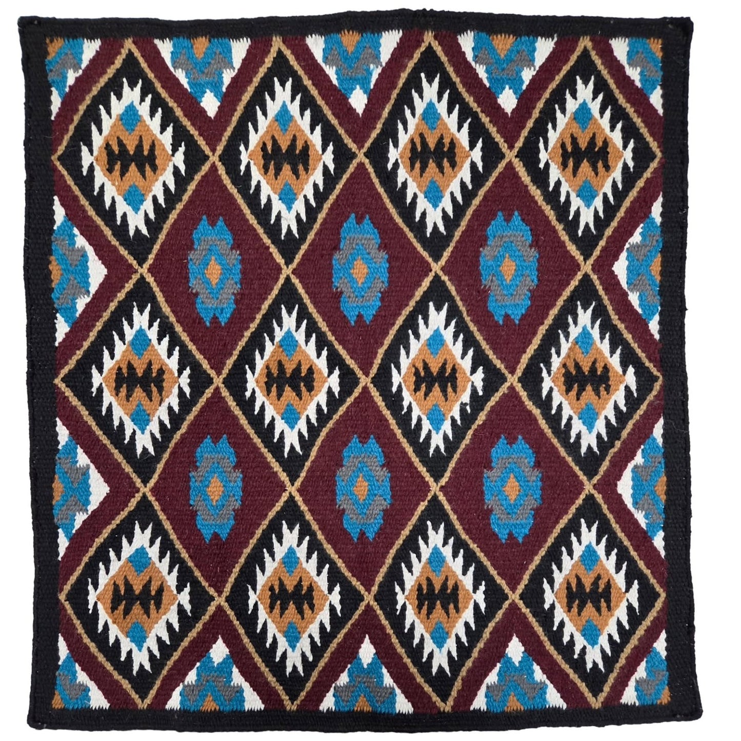 Tahoe Tack Burgundy Navajo Collection New Zealand Wool 34" X 36" Western Saddle Blanket