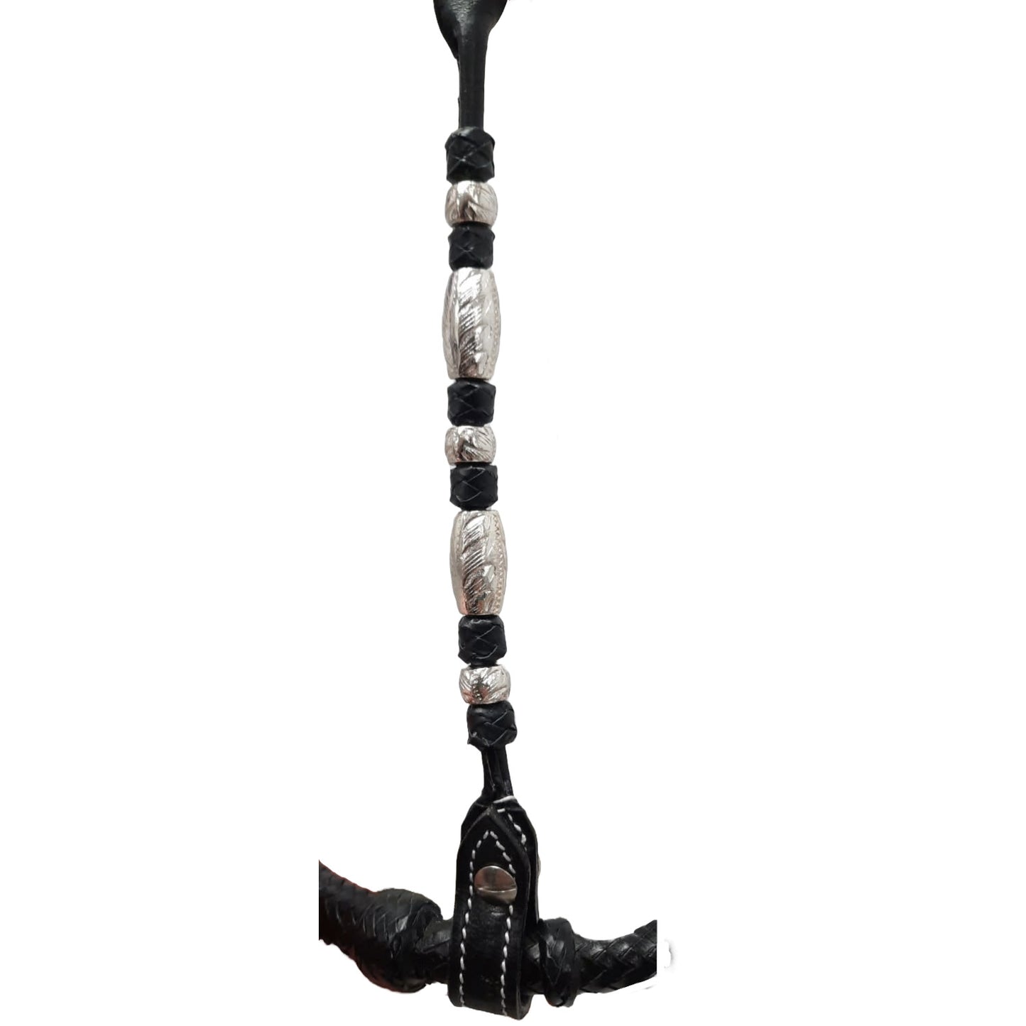 Tahoe 3/8" Silver Ferrule Mecate Set with Bosal & 23 Ft Rope with Horse Hair Tussle