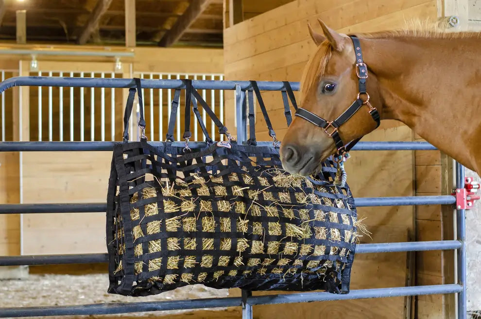 Derby Originals XL Superior Slow Feeder Horse Hay Bag – 2" Square Opening, Restricted Slow Feed Design, Super Tough Bottom, 1-Year Warranty