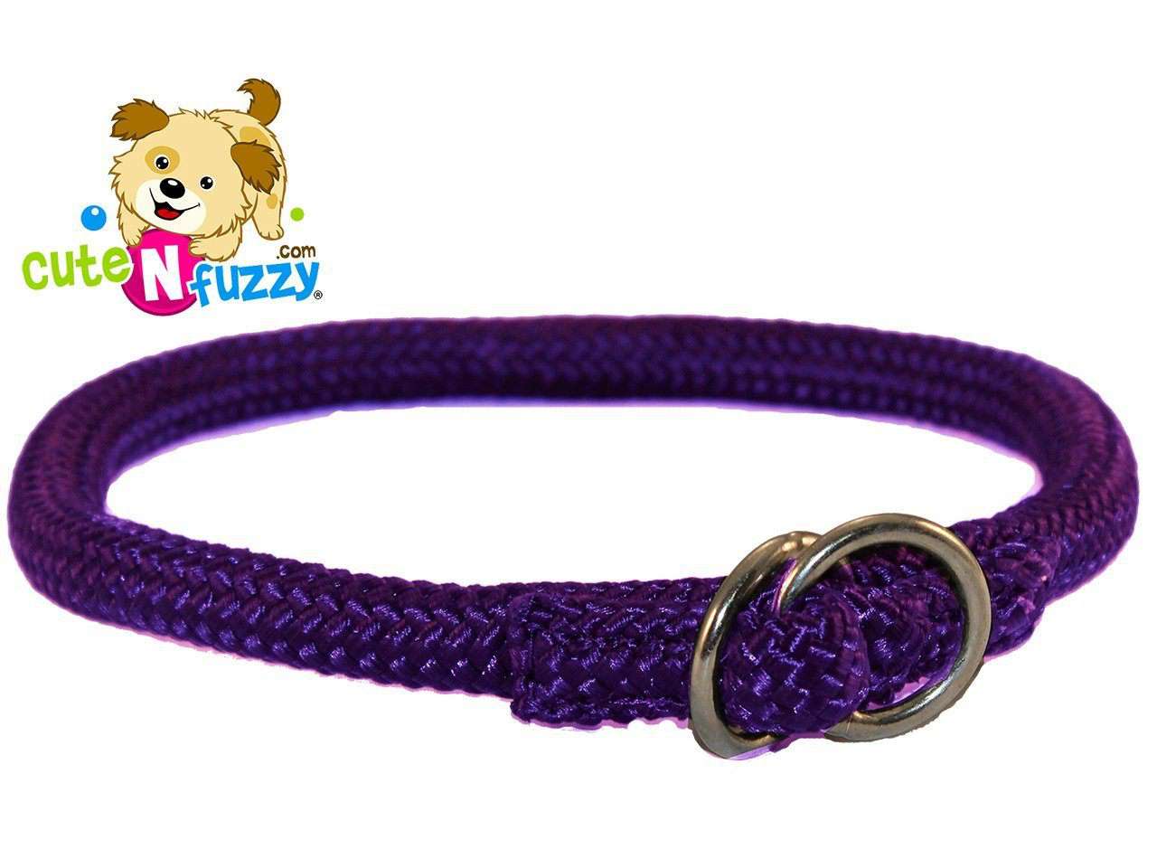 CuteNfuzzy 5/8 Inch Wide Nylon Round Braided Choke Collar
