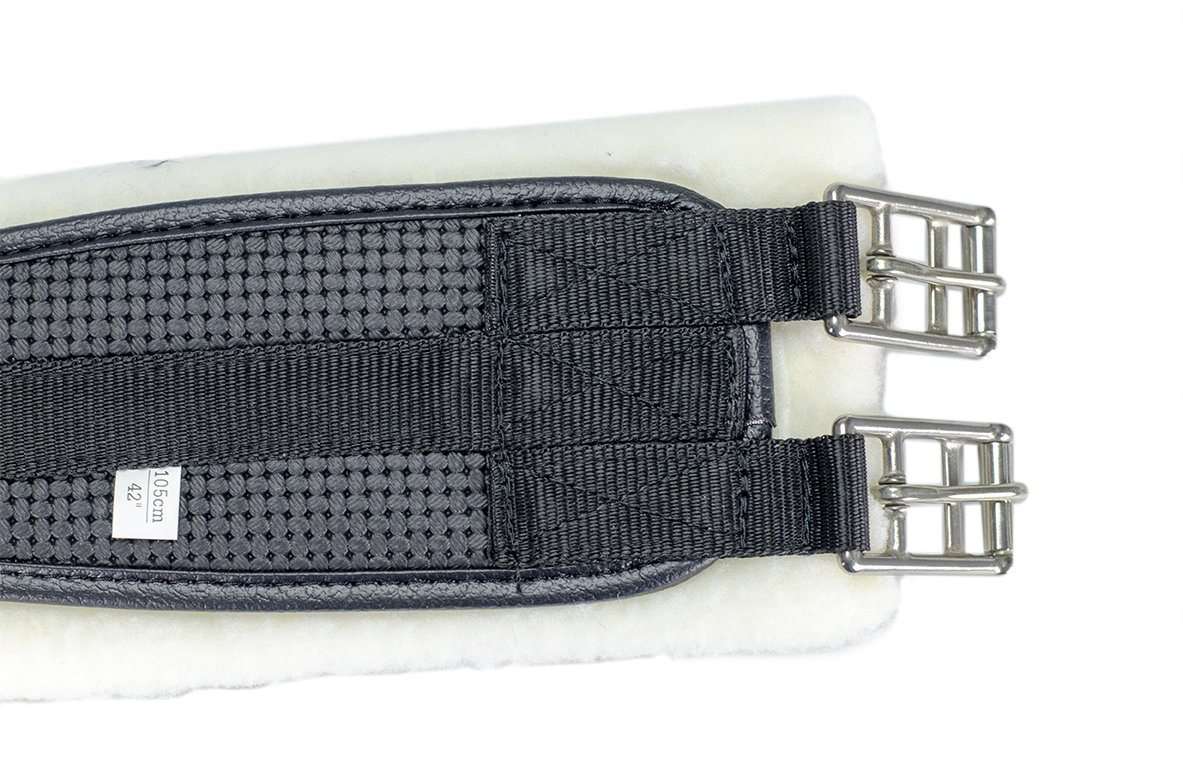Derby Professional Air Tech Breathable Elastic English Girth with Removable Fleece Padding - Tack Wholesale