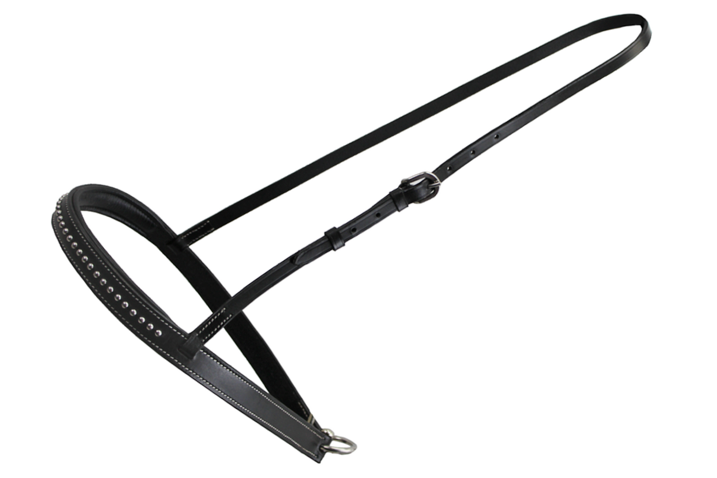 Starry Night Black Padded Leather Western Horse Noseband