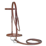 Paris Tack Padded Raised English Horse Bridle with Laced Reins