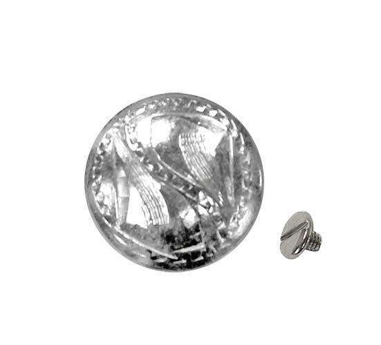 Brass Silver Round Concho with Screw Back - Lot of 4 - Tack Wholesale