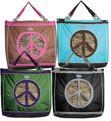 Derby Reflective Top Load Hay Bags with Peace Sign Opening - Tack Wholesale
