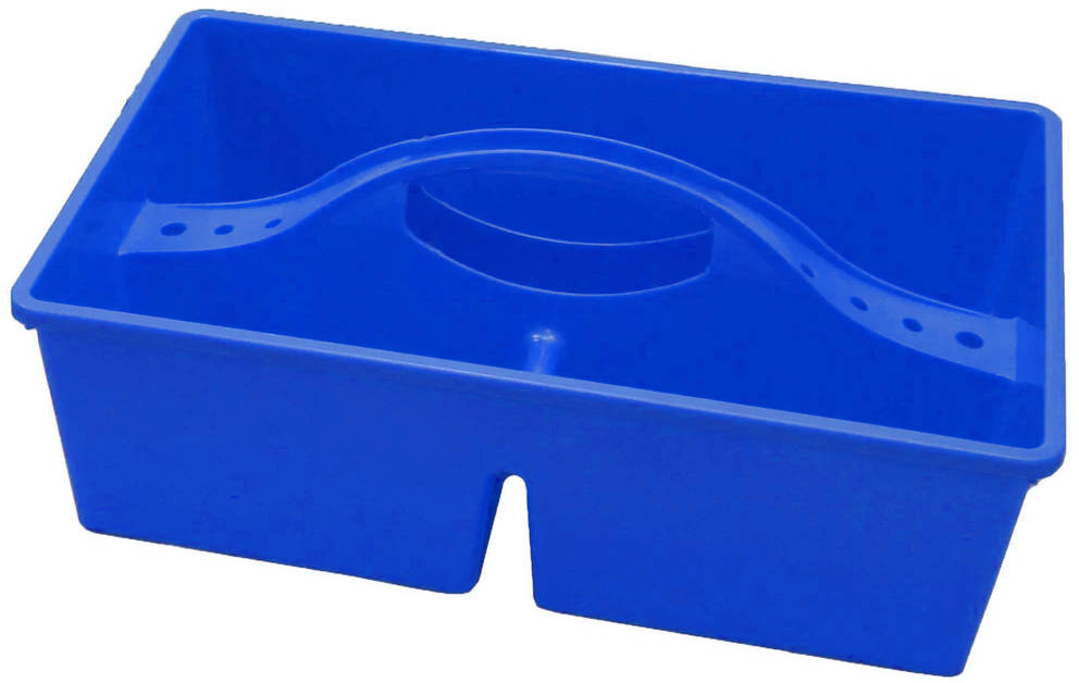 Large Plastic Grooming Tote Caddy Blue color - Tack Wholesale