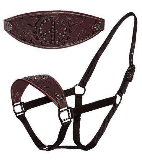 Tahoe Silverado Series Peace Sign Nylon Bronc Halter 50% Off - Tack Wholesale