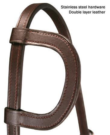Shop Tahoe Tack Premium Double Layer Leather Western Slip Ear Headstall