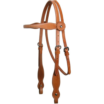 Tahoe Country Double Layer Browband Headstall USA Leather - CO - Tack Wholesale