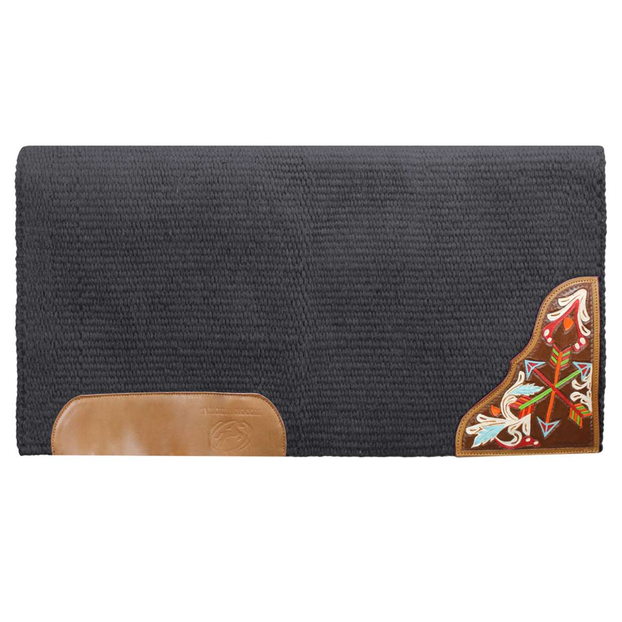 Tahoe Tack 34" x 36" Kaye Arrow Solid New Zealand Wool Western Saddle Blanket - Tack Wholesale