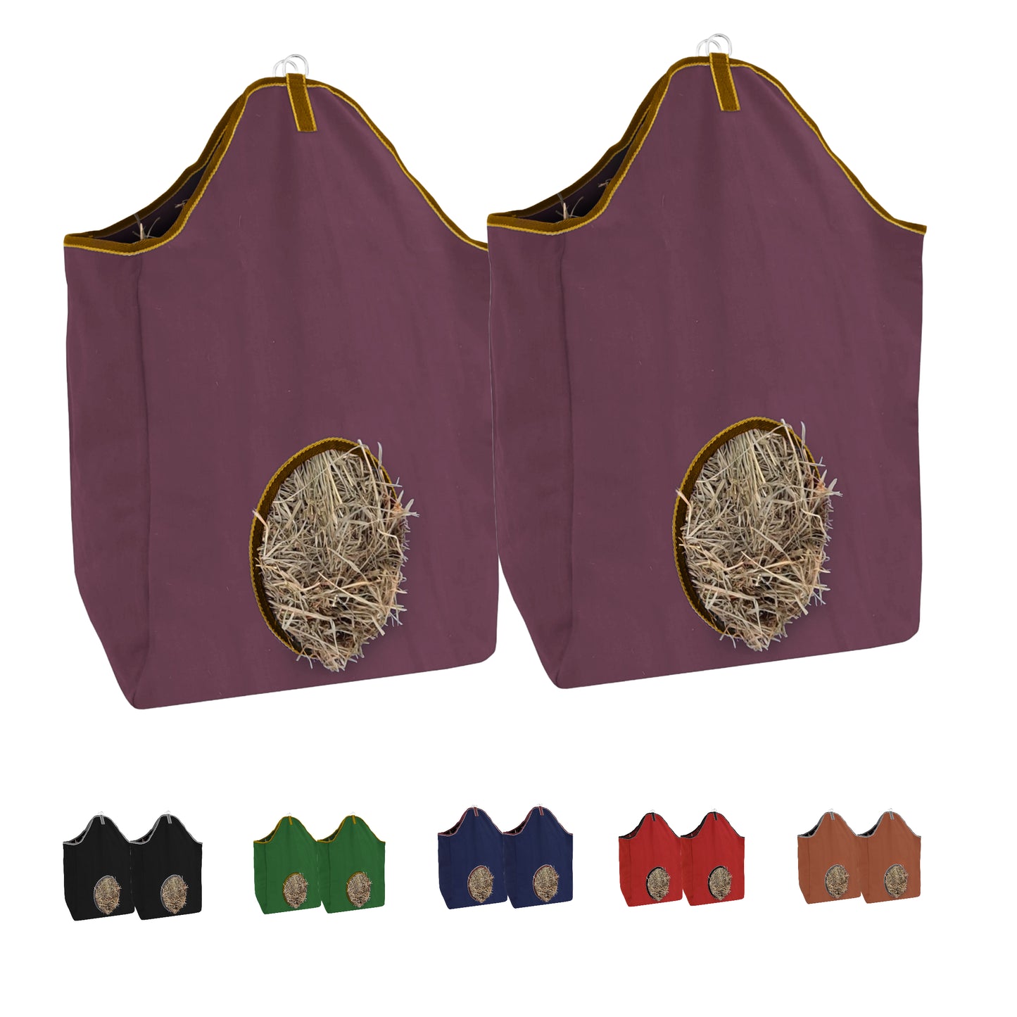 Reliable extra wide canvas hay bags for equine feeding solutions