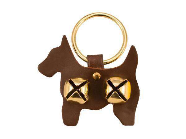 Tahoe Tack Fancy Holiday Brass Animal Shaped Sleigh Bell Leather Door Hangers Brown