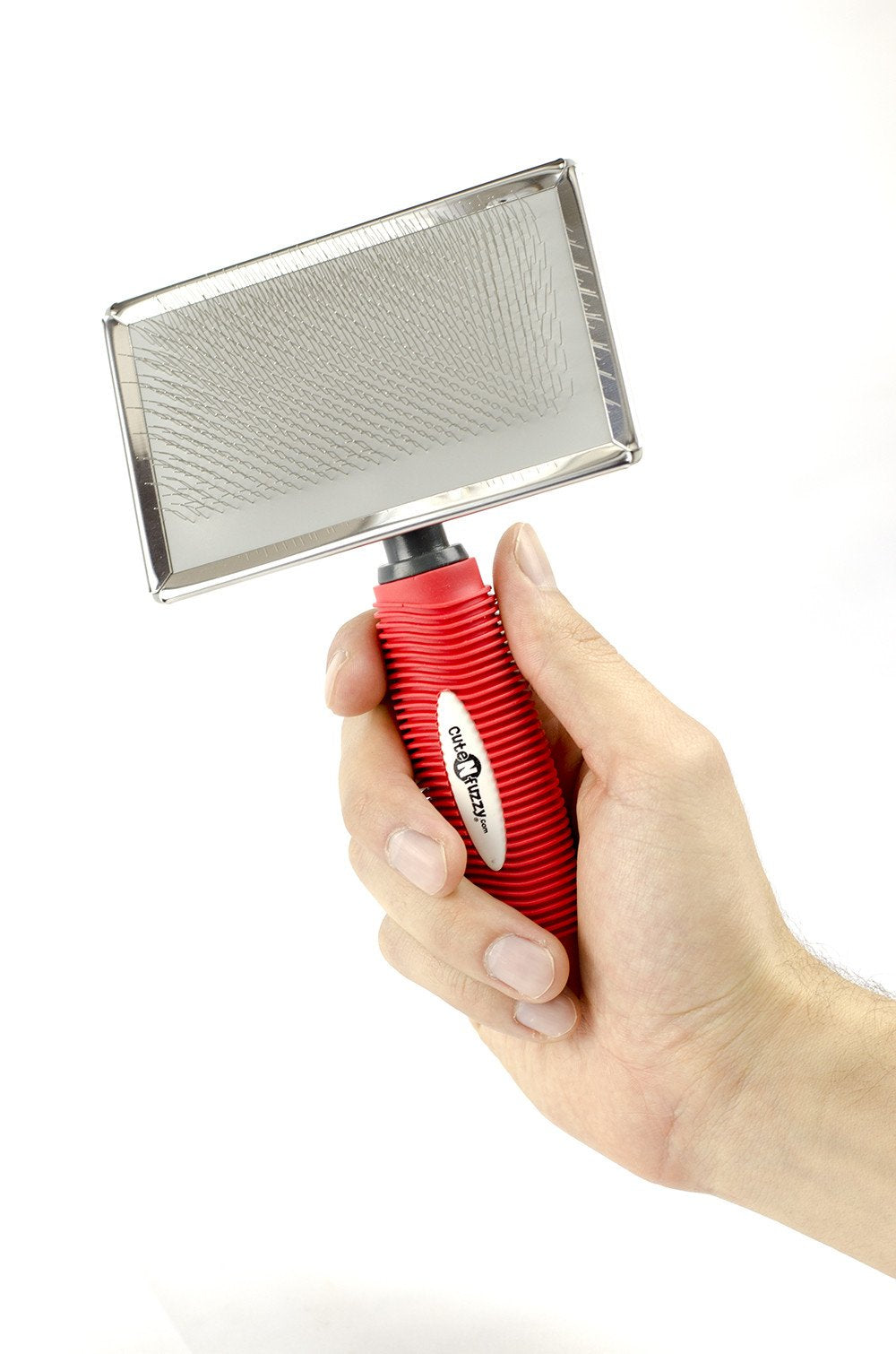 CuteNfuzzy Premium Slicker Brush - Wire Bristles for Thorough Pet Grooming and Fur Care