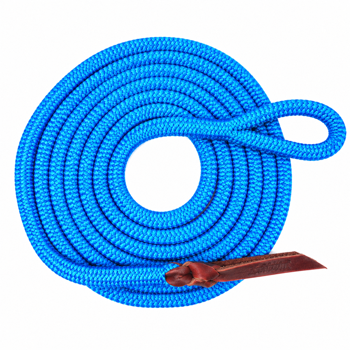 Tahoe Tack Heavy Duty 10 Ft Double Braided Horse Lead Rope – Soft Grip with 4" Loop & Leather Popper – 1-Year Warranty
