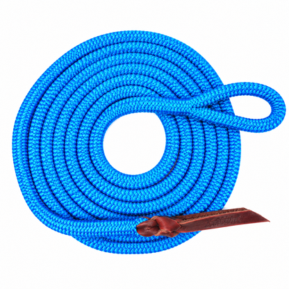 Tahoe Tack Heavy Duty 10 Ft Double Braided Horse Lead Rope – Soft Grip with 4" Loop & Leather Popper – 1-Year Warranty
