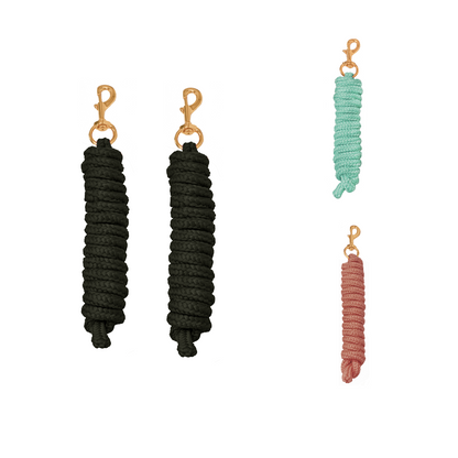 Derby Originals Premium Soft Braided Poly Lead Rope Lot of 2 - Available in Multiple Colors and Sizes