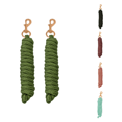 Derby Originals Premium Soft Braided Poly Lead Rope Lot of 2 - Available in Multiple Colors and Sizes