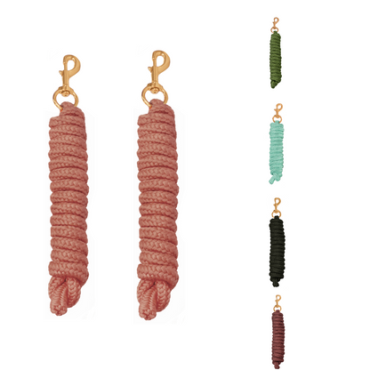 Derby Originals Premium Soft Braided Poly Lead Rope Lot of 2 - Available in Multiple Colors and Sizes