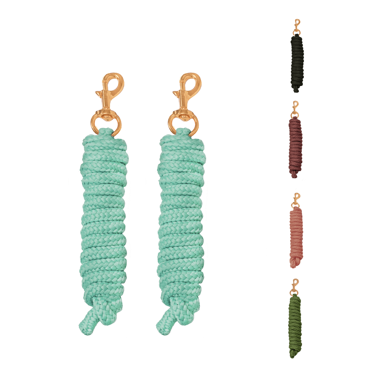 Derby Originals Premium Soft Braided Poly Lead Rope Lot of 2 - Available in Multiple Colors and Sizes