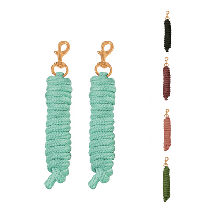 Derby Originals Premium Soft Braided Poly Lead Rope Lot of 2 - Available in Multiple Colors and Sizes