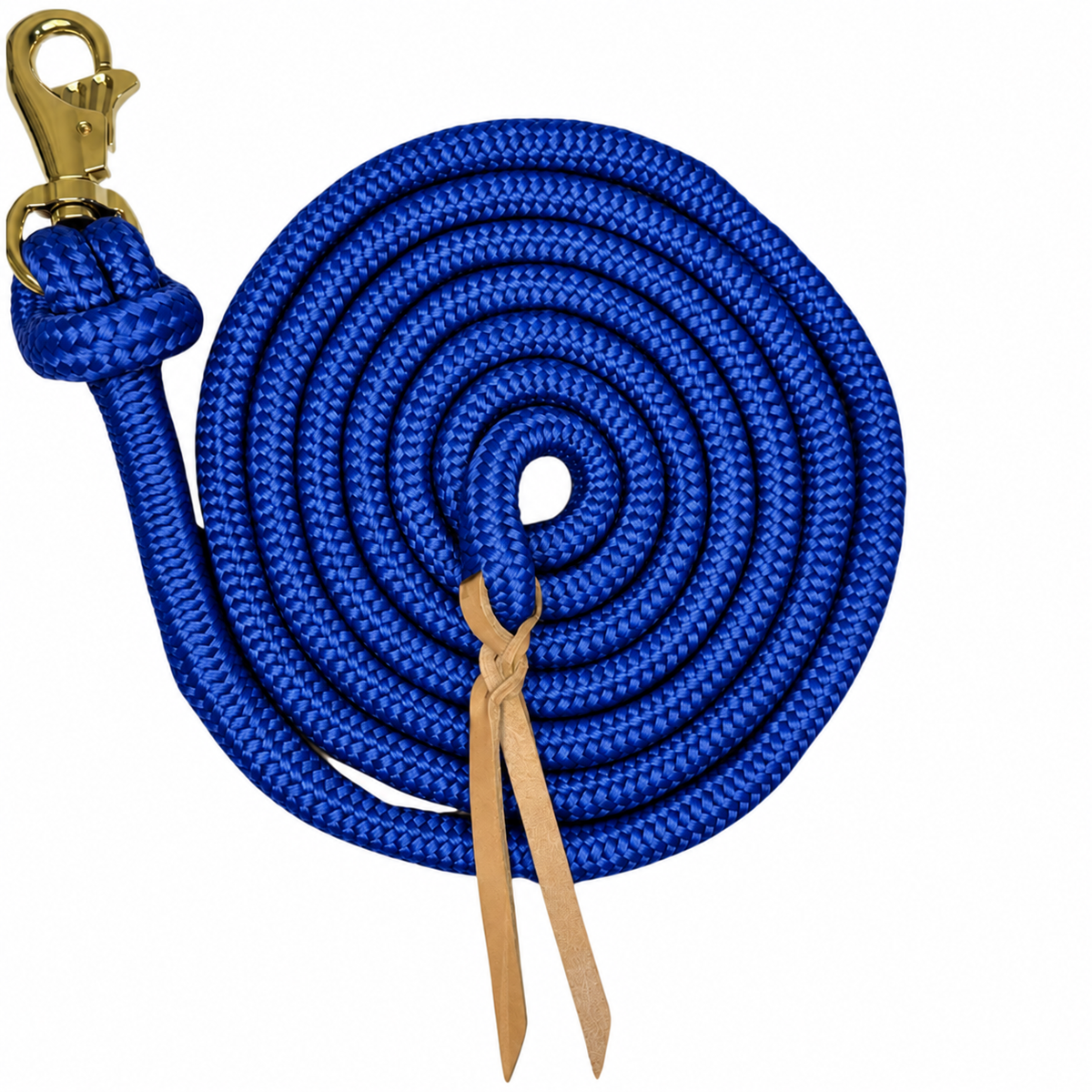 Tahoe Tack Heavy Duty 15 Ft Horse Training Lead Ropes – Set of 2 with Replaceable Trigger Snaps & Leather Poppers – 1-Year Warranty