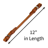 Paris Tack Rolled Leather Grab Strap with Buckles for English