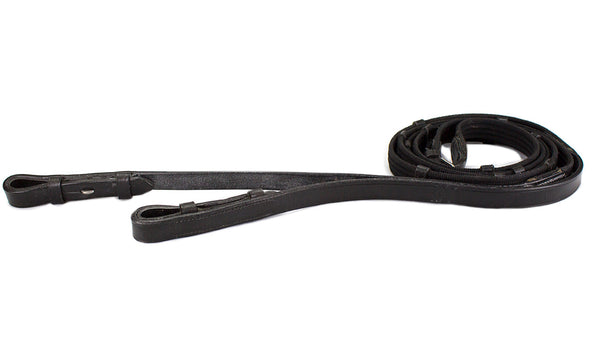 Paris Tack Flat Web Reins with Hooks for English Bridles