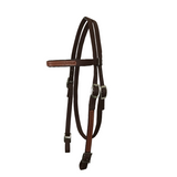 Tahoe Tack Basket Weave Leather Overlay Brown Nylon Headstall, Breast Collar, and Reins Set