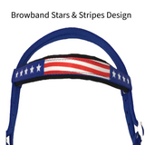 Tahoe Tack American Flag Double Layered Nylon Patriotic Padded Headstall and Reins