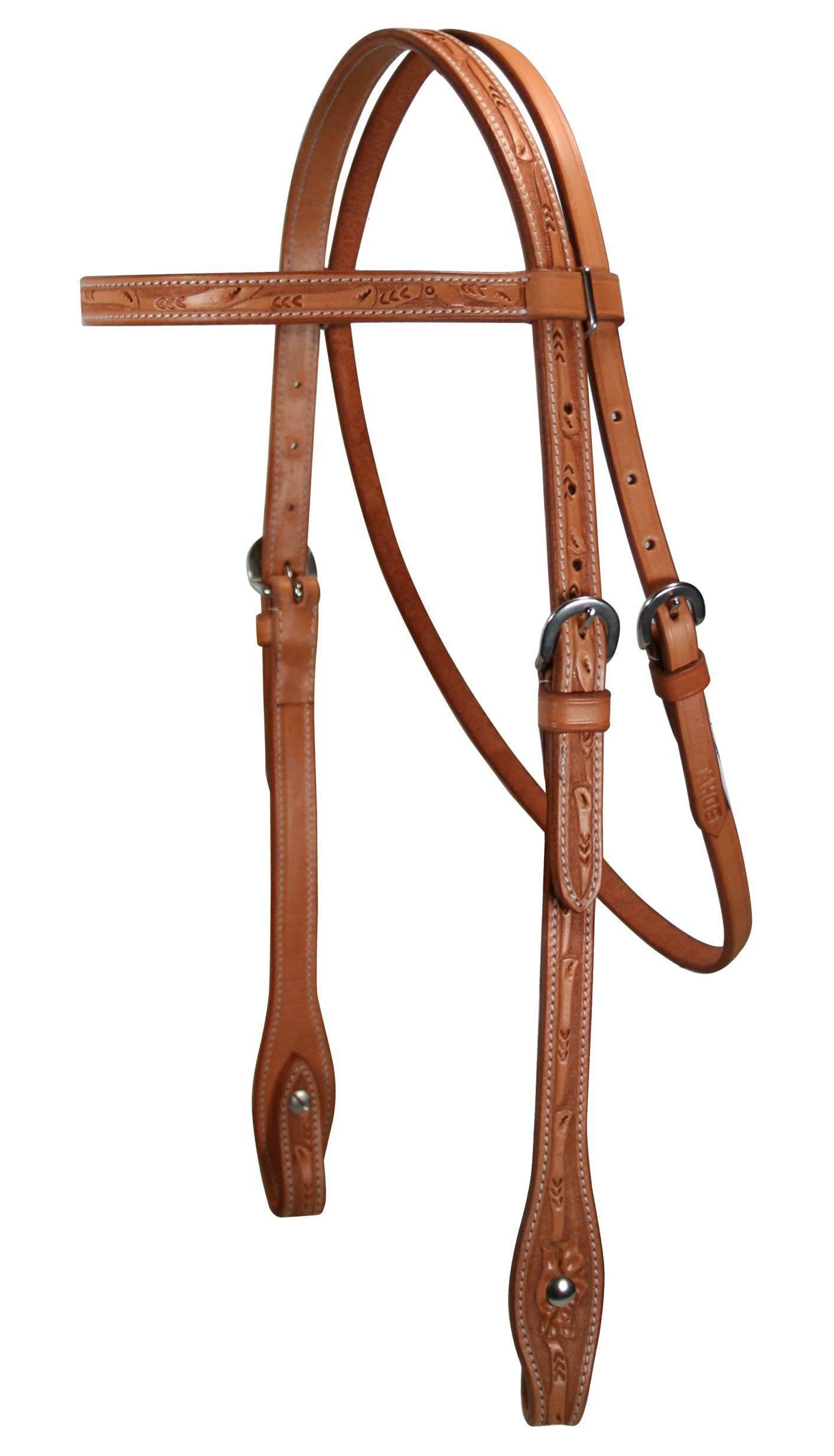 Tahoe Tack USA Leather Leaf Tooled Western Browband Headstall