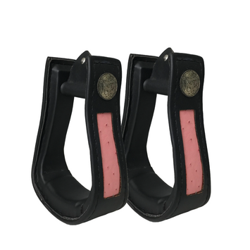 Texas Lights Pink Ostrich Western Synthetic Stirrups