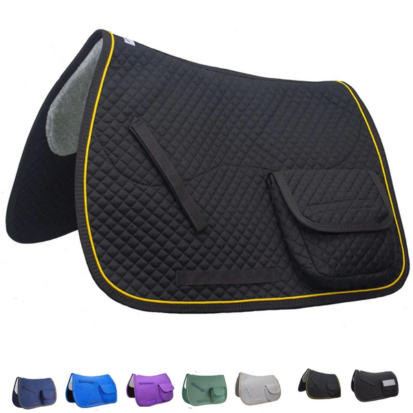 Derby Originals Fleece Padded Contour All Purpose English Saddle Pad Tack Wholesale
