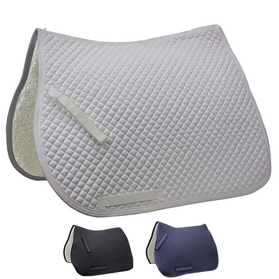 Derby Originals Dressage Diamond Quilted Saddle Pad With Full Fleece Lining