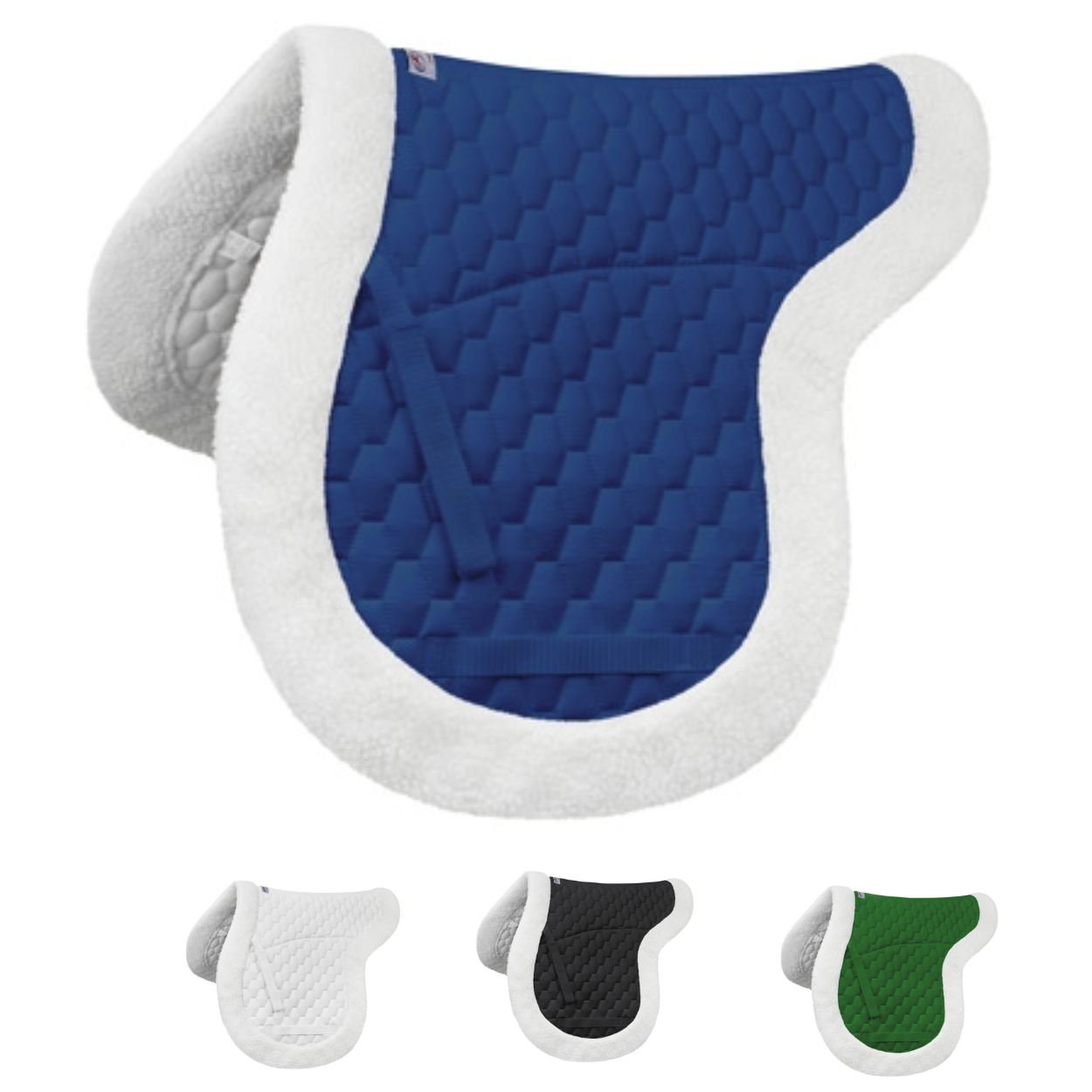 Derby Originals Fleece Padded Contour All Purpose English Saddle Pad All color