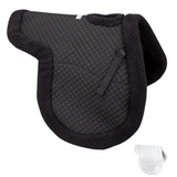 Derby Originals Shaped Wither Relief Dressage English Saddle Pad with Fleece Edging and Contoured Design