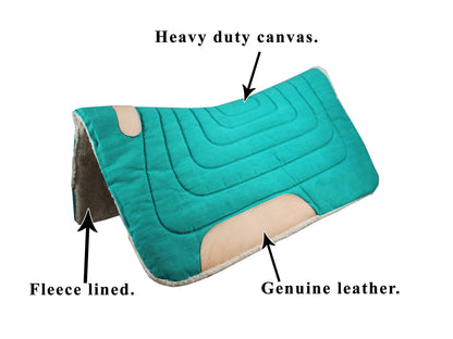 Tahoe Tack Western Canvas Contoured Wool Felt Extra Comfort Saddle Pad