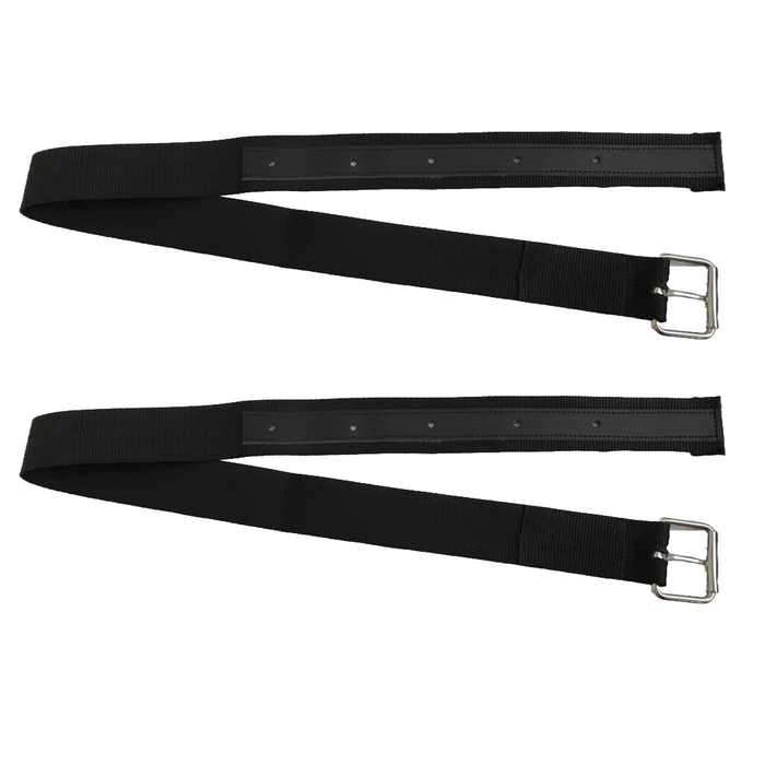 Set of 2 Adjustable Bareback Pad Ridding Straps with Stainless Steel Rolling Buckle
