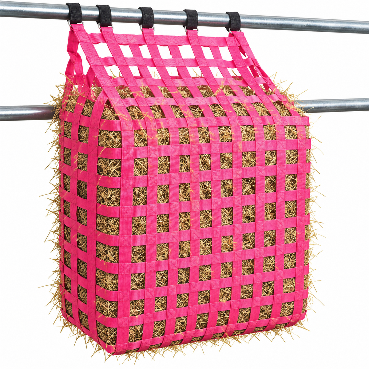 Tahoe Web Gate Slow Feed Hay Feeder – 2" Openings, Easy-Fill, Quick Strap Mounting, Holds 6–7 Flakes, Durable & Dust-Draining with Super Tough Bottom