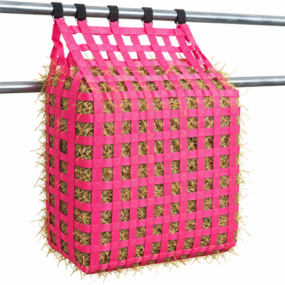 Tahoe Web Gate Slow Feed Hay Feeder – 2" Openings, Easy-Fill, Quick Strap Mounting, Holds 6–7 Flakes, Durable & Dust-Draining with Super Tough Bottom