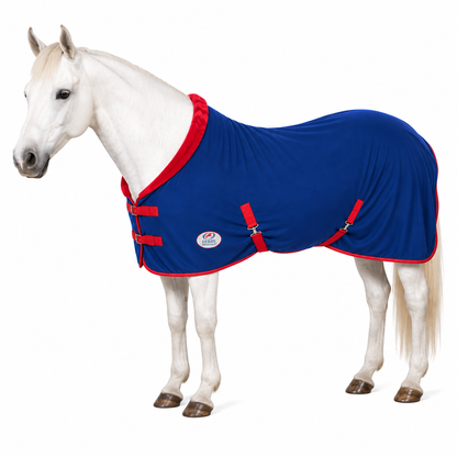 Derby Originals Polar Fleece Horse Cooler Blanket, Moisture Wicking All Season Stable Sheet & Blanket Liner with Plush Fleece Collar, Double Front Buckles & Crossed Surcingles