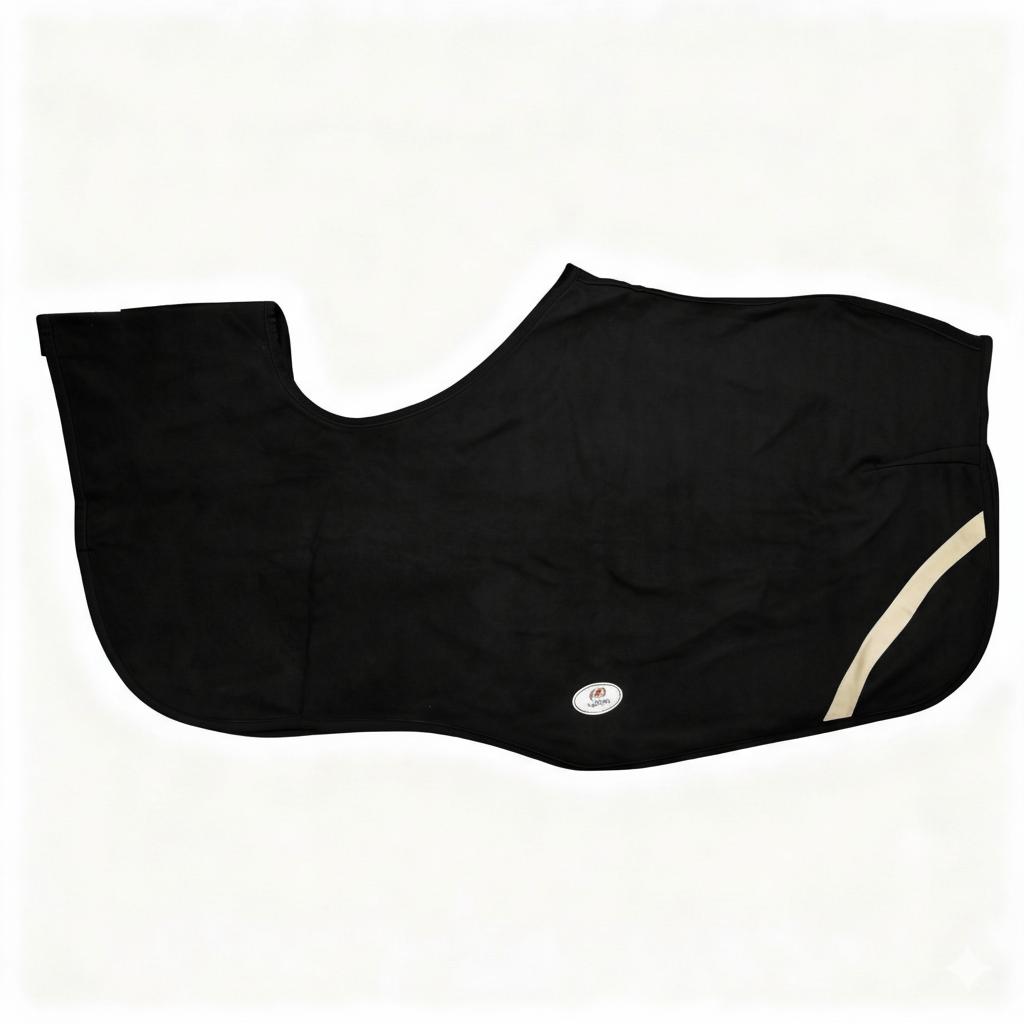 Derby Originals Classic Horse Polar Fleece Keyhole Quarter Sheet – Breathable, Moisture-Wicking, Reflective Exercise Rug with Contoured Fit, Tail Cord & Reflective Safety Strips