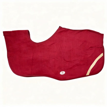 Derby Originals Classic Horse Polar Fleece Keyhole Quarter Sheet – Breathable, Moisture-Wicking, Reflective Exercise Rug with Contoured Fit, Tail Cord & Reflective Safety Strips