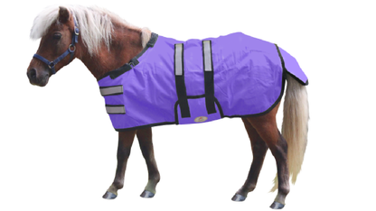 Derby Originals Mini Horse & Foal Winter Turnout Blanket – Reflective, No-Hardware Design, 600D Waterproof Outer, 150g Insulation, 170T Lining, Adjustable Fit, 1-Year Warranty
