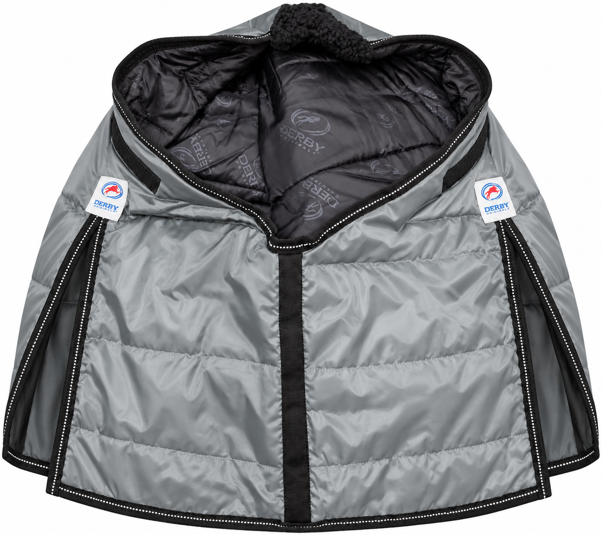 Derby Originals Nordic-Tough 420D Reflective Winter Horse Stable Blanket – Closed Front, 200g Insulated, Medium Weight for Cold Weather Protection