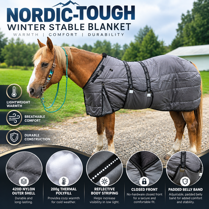 Derby Originals Wind Storm Closed Front 420D Medium Weight  Horse Winter Stable Blanket 200g